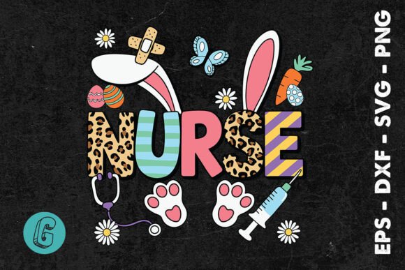 Easter Bunny Nurse Happy Day SVG