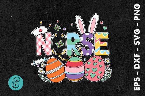 Easter Nurse Happy Eggs SVG