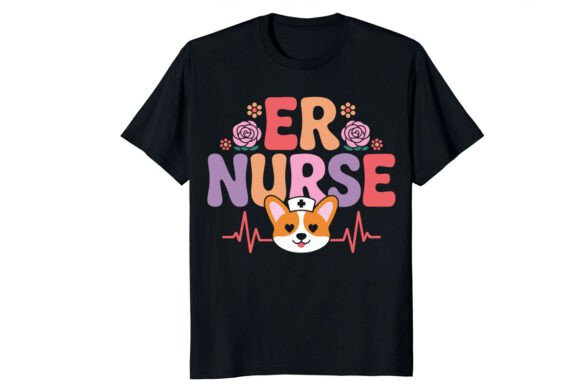 ER Nurse Corgi Dog Lover PNG