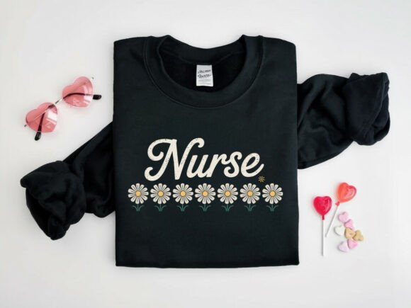 Floral Nurse T-shirt Design SVG PNG