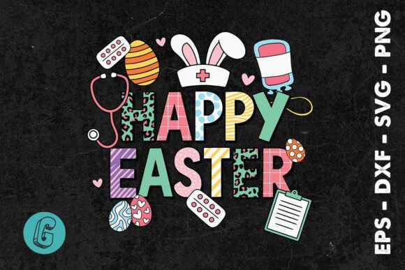 Happy Easter Nurse Funny Eggs SVG