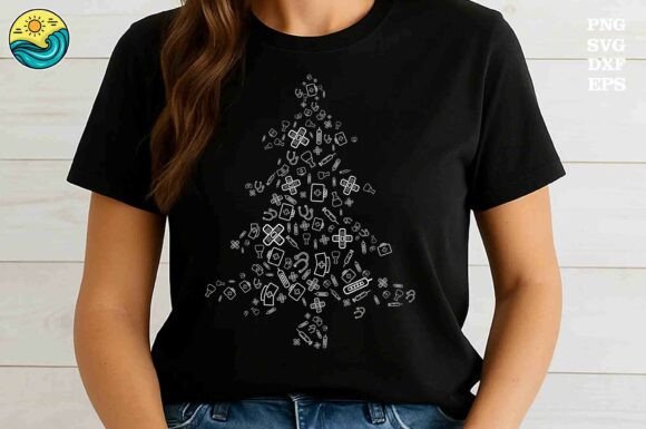 Medical Christmas Tree SVG