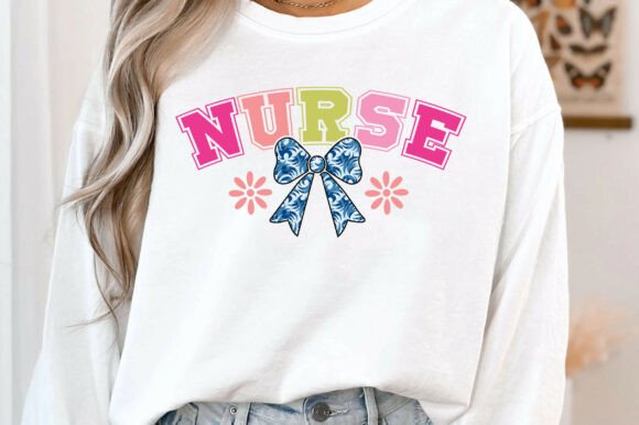 Nurse Coquette Bow Nurse T-Shirt SVG,PNG