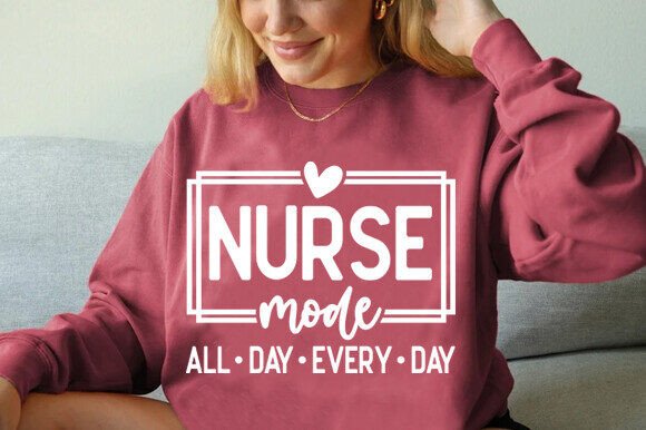 Nurse Mode All Day SVG PNG, Nurse Mode