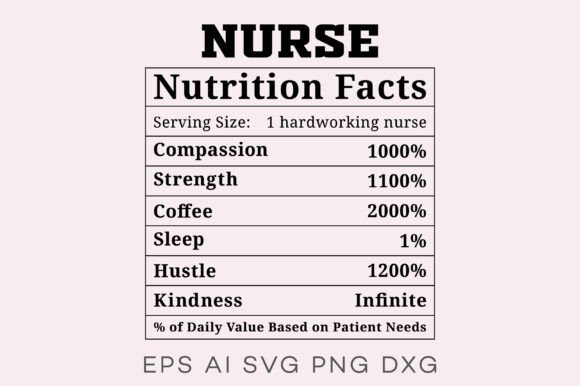 Nurse Nutrition Facts SVG PNG