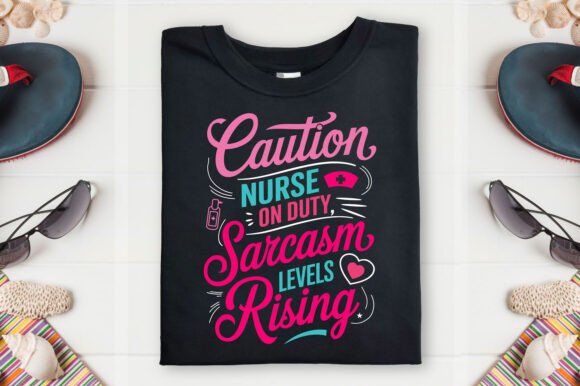 Nurse T-Shirt Design: Caution Nurse Shirt