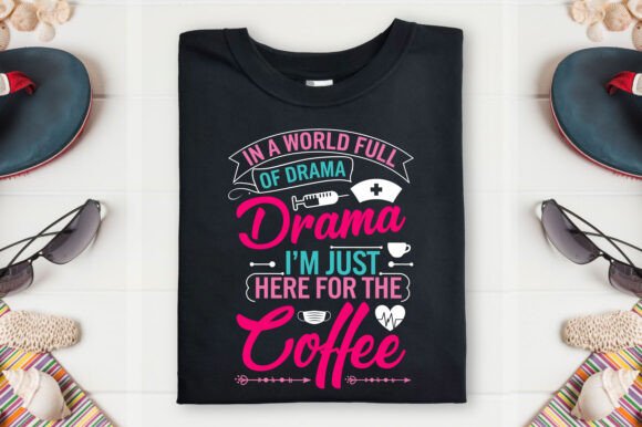 Nurse T-Shirt Design: Coffee and Nursing