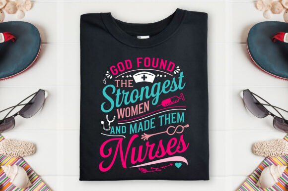Nurse T-Shirt Design Nursing Strong Girl