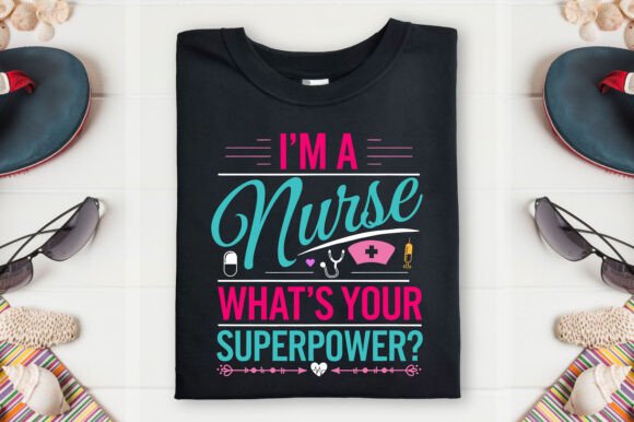 Nurse T-shirt Design Nursing Superpower