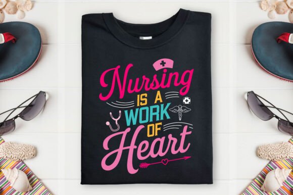 Nurse T-shirt Design Nursing Work Heart