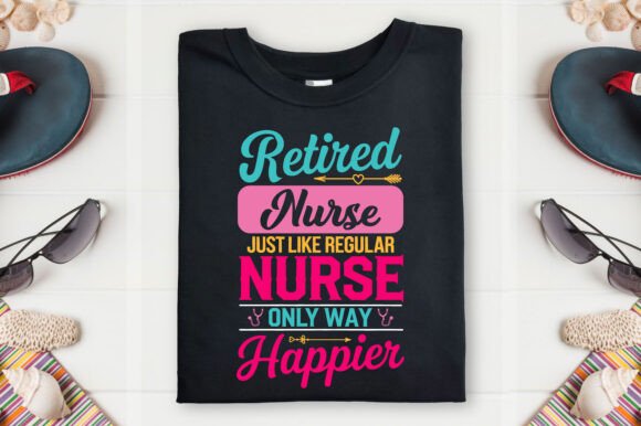 Retired Nurse T-Shirt Design PNG