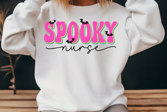 Spooky Nurse Halloween Retro SVG PNG