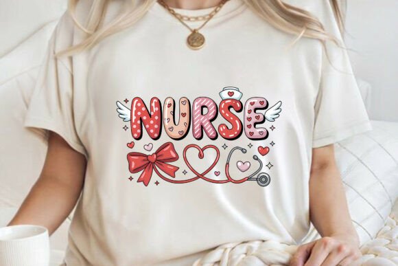 Valentine Nurse Doodle Retro Love PNG